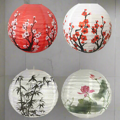 Japanese Handmade Floral Lanterns - Kanju Decor