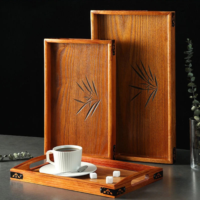 Japanese Wooden Tea Tray - Kanju Decor