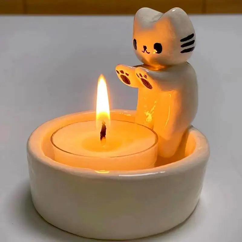 Kitten Candle Holder - Kanju Decor