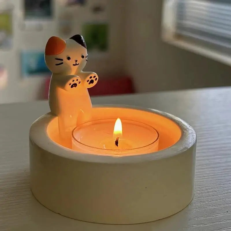 Kitten Candle Holder - Kanju Decor