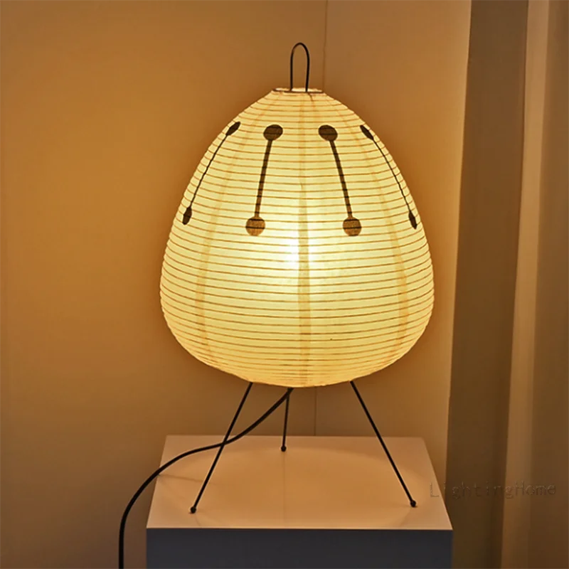 Akari Wabi-Sabi Rice Paper Table Lamp - Kanju Decor