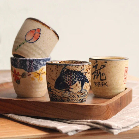 Japanese-style Ceramic Sake Cups - Kanju Decor