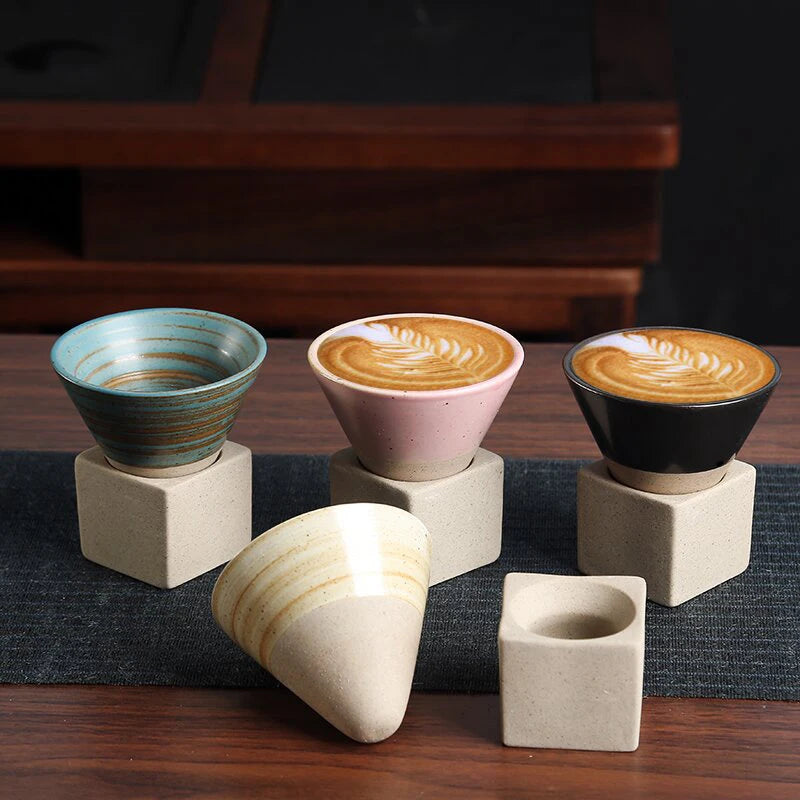 Japanese Triangular Cone Shaped Coffee Cup - Kanju Decor