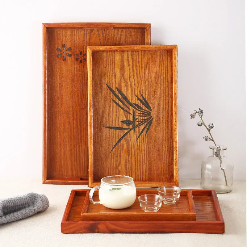 Japanese Wooden Tea Tray - Kanju Decor