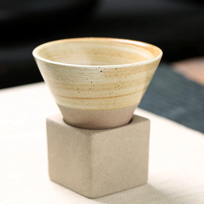 Japanese Triangular Cone Shaped Coffee Cup - Kanju Decor