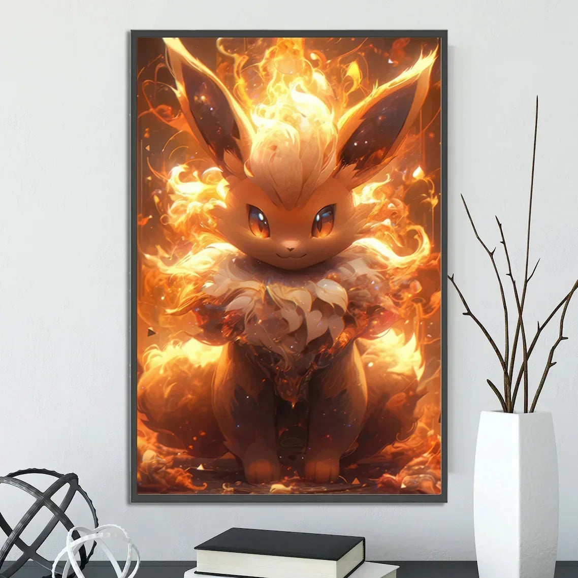 Pokemon Wall Art – Pikachu, Eevee & Charizard Anime Decor - Kanju Decor